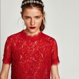 Embroidered Zara cord lace top
